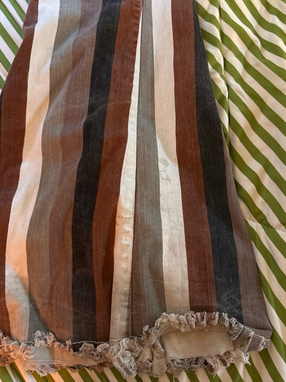 Saints and Hearts Stripes Bell Bottoms - Picture 7 of 7